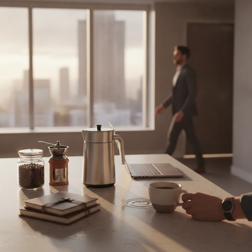 QuickStir Pro — Auto-Stirring Coffee Tech