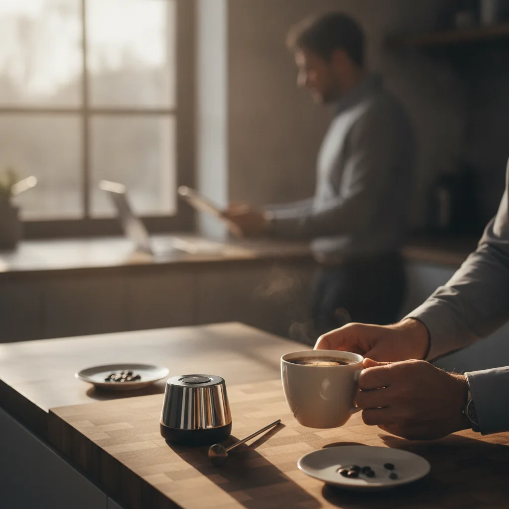 QuickStir Pro — Auto-Stirring Coffee Tech