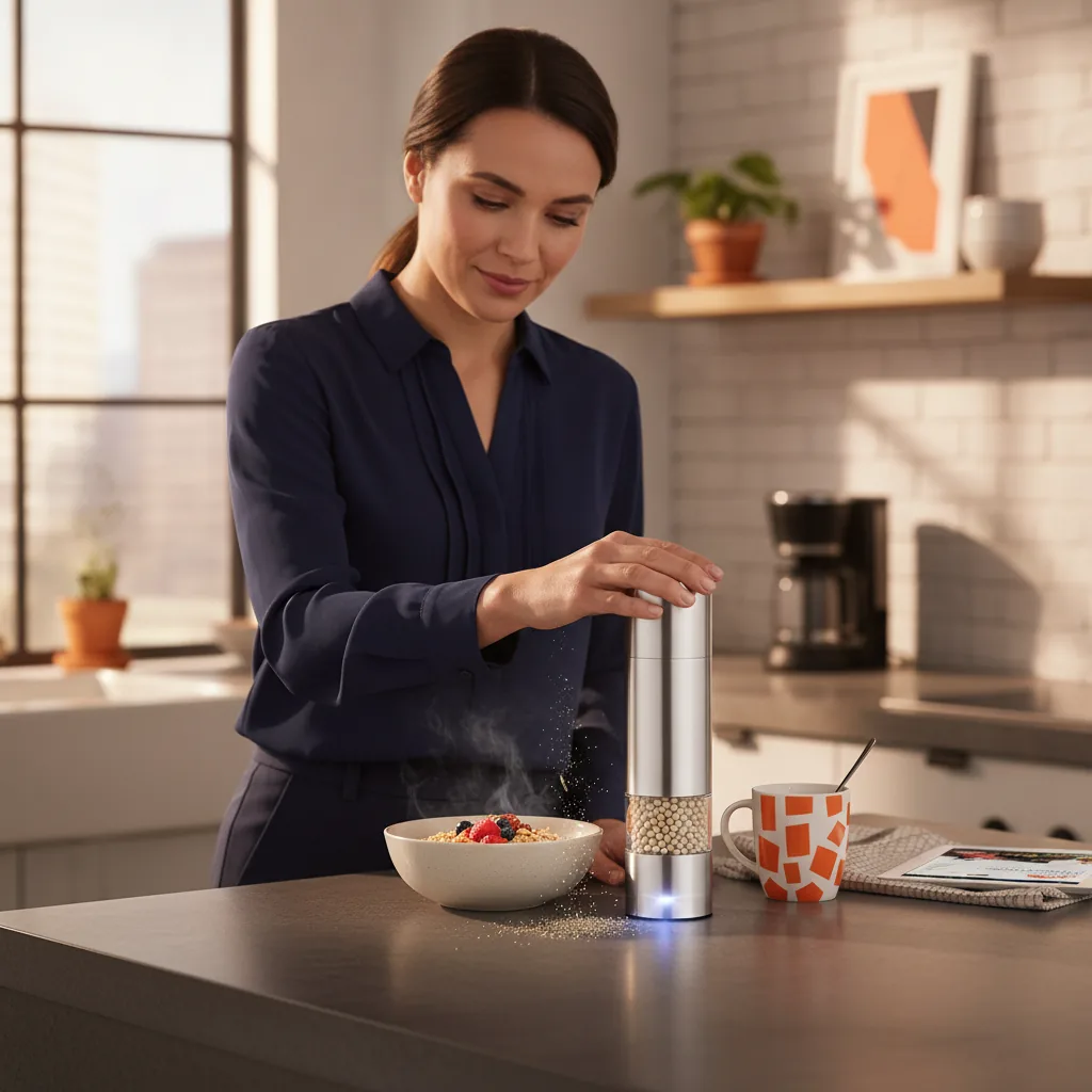 Electric Pepper Grinder With Light