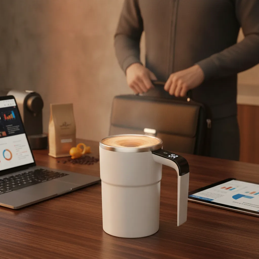 Self-Stirring Mug With Temperature Display image