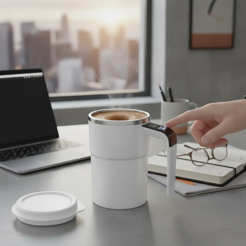 Self-Stirring Mug With Temperature Display